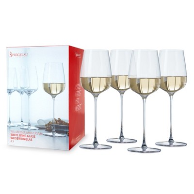 Spiegelau Willsberger Lead-Free Crystal White Wine Glasses Set of 4