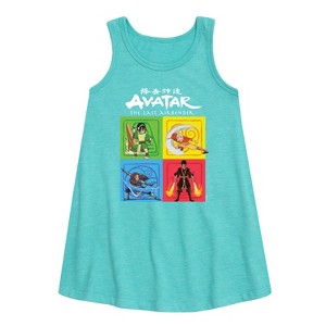 - Avatar: The Last Airbender - Four Elements Square Graphic Sleeveless Aline Dress - 1 of 4