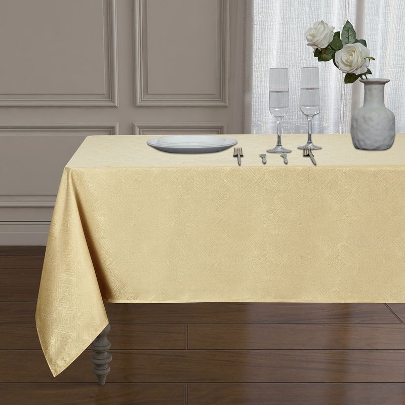 Kate Aurora Diamond Textured Spill And Stain Proof All Purpose Fabric Tablecloth, 2 of 5