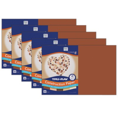 Tru-Ray Construction Paper, Shades of Me Assortment, 12" x 18", 50 Sheets Per Pack, 5 Packs