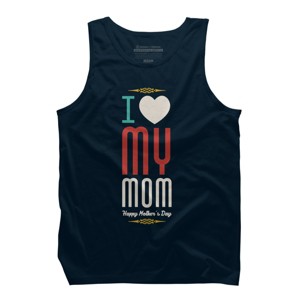 Men's Design By Humans Mother's Day I Love My Mom By tmsarts Tank Top - 1 of 2