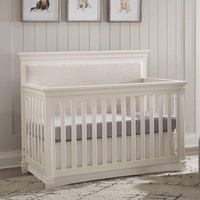 Darlington Warm White 4-in-1 Convertible Upholstered Crib