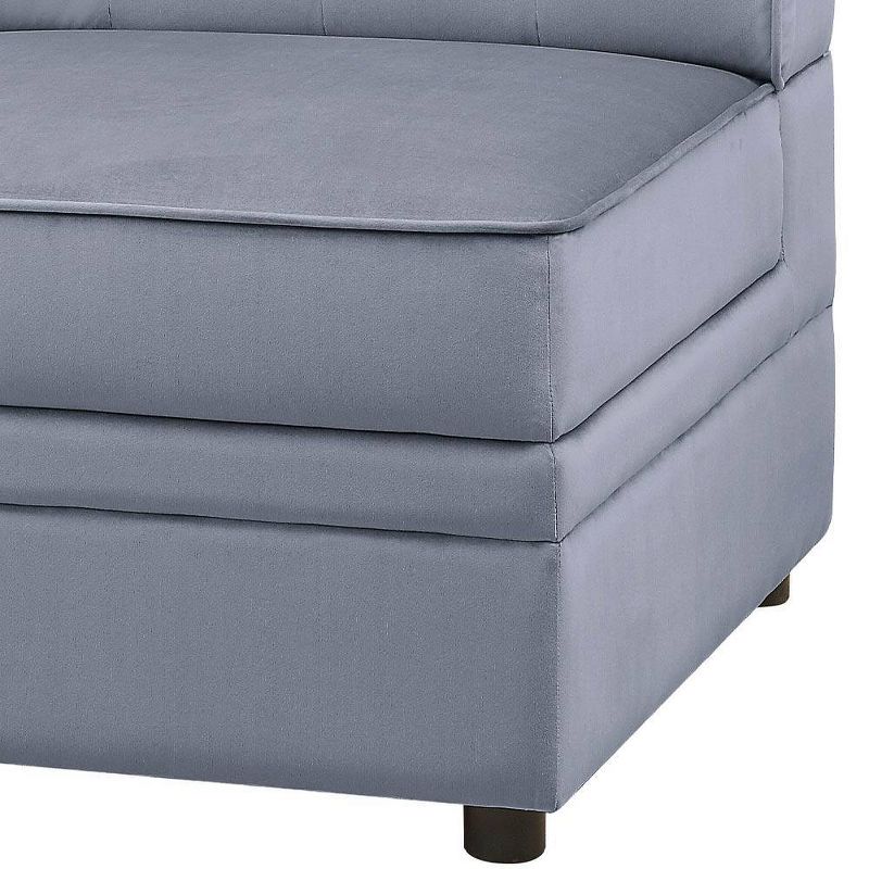 29&#34; Bois Li Accent Chair Gray Velvet - Acme Furniture, 5 of 7