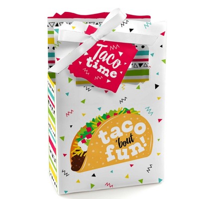 Big Dot of Happiness Taco 'Bout Fun - Mexican Fiesta Favor Boxes - Set of 12