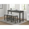 NicBex Round Dining Table Set for 3 Counter Height Dining Set with Drawer Built-in USB Ports Outlets and 3 Stools for Kitchen - 2 of 4