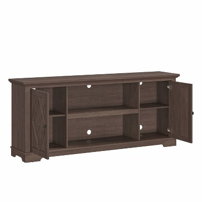 Brown Farmhouse Style TV Stand with Cabinets for 75" TVs