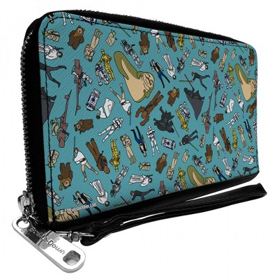 Adult Star Wars Original Trilogy Characters PU Leather Zip Around Wallet