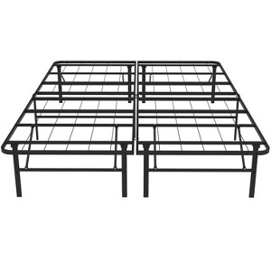 MAKE CHANGE Twin Size Foldable Metal Bed Frame 500lb Capacity Steel Slat Platform Foundation No Box Spring Needed - 1 of 4