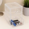 Acrylic 3 Drawer Cosmetic Organizer , Stackable Clear Makeup Storage Box with Transparent Drawers for Jewelry, Brushes & Beauty Essentials - 3 of 3