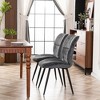 YOUNIKE Fabric Velvet Dining Chairs Mid-century Modern Upholstered Dining Room Chairs for Kitchen Reading Room 18.5"W x 16.93"D - 4 of 4