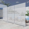 PexFix 72 in. H x 47 in. W White Outdoor Metal Privacy Screen Garden Fence Wall Applique - 4 of 4