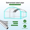 XBRIGH Large Metal Chicken Coop Walk-in Poultry Cage Chicken Run Pen Duck House with Waterproof and Anti-Ultraviolet for Outdoor Farm Use Spire Roof - 3 of 4