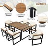 7-Piece Outdoor Dining Set, Acacia Wood Dining Table & Chairs, Steel Frame Patio Furniture Set for Backyard, Garden - ModernLuxe - 4 of 4
