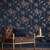 Anthriscus Dusk Navy Blue and Copper Floral Paste the Wall Wallpaper - 2 of 4