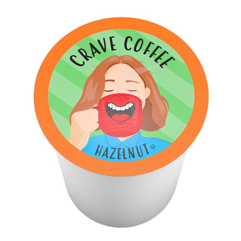 Crave Beverages Hazelnut Flavored Coffee Pods,for Keurig Brewers, 100 Count, 1 of 6