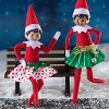 The Elf on the Shelf Party Skirt Set - 2 Holiday Skirt Combo - Dress Up Your Girl Elf for Holiday Parties Green - 4 of 4