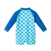 Andy & Evan  Infant  Beach Theme Swim Romper w/Hat - 4 of 4