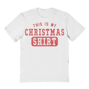 Rerun Island Men's This Is My Christmas Shirt Short Sleeve Graphic Cotton T-shirt - 1 of 1