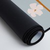 marufemia Peach flowers on green and orange Desk Mat - 4 of 4