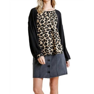 Women's Leopard Print Long Sleeve Top - umgee - 1 of 4