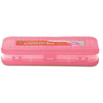 Enday Glitter Pencil Case Box for Kids with Snap Closure Lid School  Supplies Storage Pink Small Pack of 24