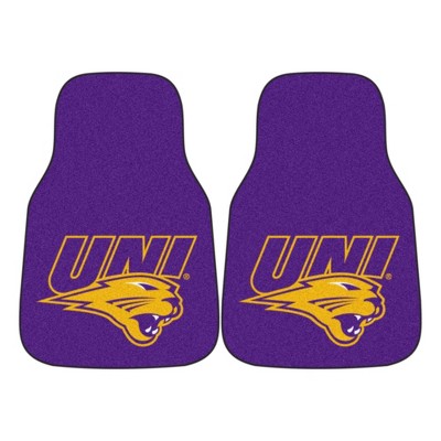 NCAA University of Northern Iowa Panthers Carpet Car Mat Set - 2pc