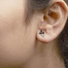 Haus of Brilliance Silver Blue Diamond Accent Knife Earrings - 4 of 4