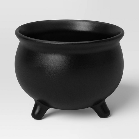 New Target Threshold Large Black Metal Halloween online Cauldron Candy Bowl Dented