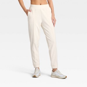 Women's Velour Ribbed Jogger Sweatpants - All In Motion™ - 1 of 4
