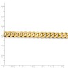 Black Bow Jewelry 8.5mm, 14K Yellow Gold, Solid Beveled Curb Chain Bracelet - 4 of 4
