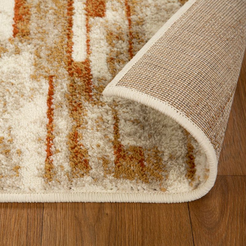 Modern Distressed Abstract Indoor Runner or Area Rug by Blue Nile Mills, 3 of 7
