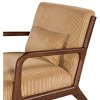 PAGED Wooden Accent Chair Upholstered Living Room Chairs Modern Reading Chair with Ribbed Corduroy Fabric for Living Room - 4 of 4
