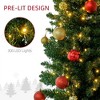 NAYSAYE 8ft Pre-Lit Artificial Christmas Tree Pencil Xmas Tree with 618 PVC Branch Tips for Indoor Holiday Home Office, Green, 21.75"*21.75"*96" - 4 of 4