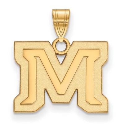 Black Bow Jewelry 14k Yellow Gold Montana State Bobcats NCAA Small Pendant