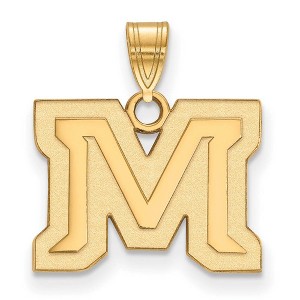 Black Bow Jewelry 14k Yellow Gold Montana State Bobcats NCAA Small Pendant - 1 of 3
