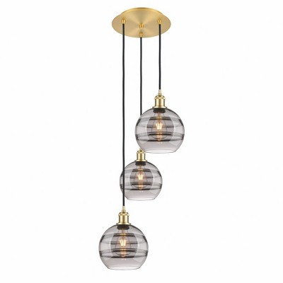 Rochester - 3 Light Cord Hung Multi Pendant In Industrial Style-30.38 Inches Tall and 14.5 Inches Wide