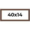 PosterPalooza | Panoramic Traditional Brown Picture Frame - UV Acrylic, Foam Board Backing, Hanging Hardware - 2 of 4