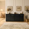 GDFStudio Arabella Mid-Century Modern 39" Solid Wood V-shape Storage Cabinet with 2 Doors - 4 of 4