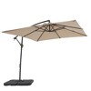 Sonkuki 8.2 x 8.2 Ft. Patio Offset Umbrella With Base for Garden, Backyard and Poolside - 2 of 4