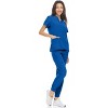 Hey Collection Womens Stretch V-Neck Jogger Scrubs Set, Medical Nursing Tops with Four Pocket Pants - 3 of 4