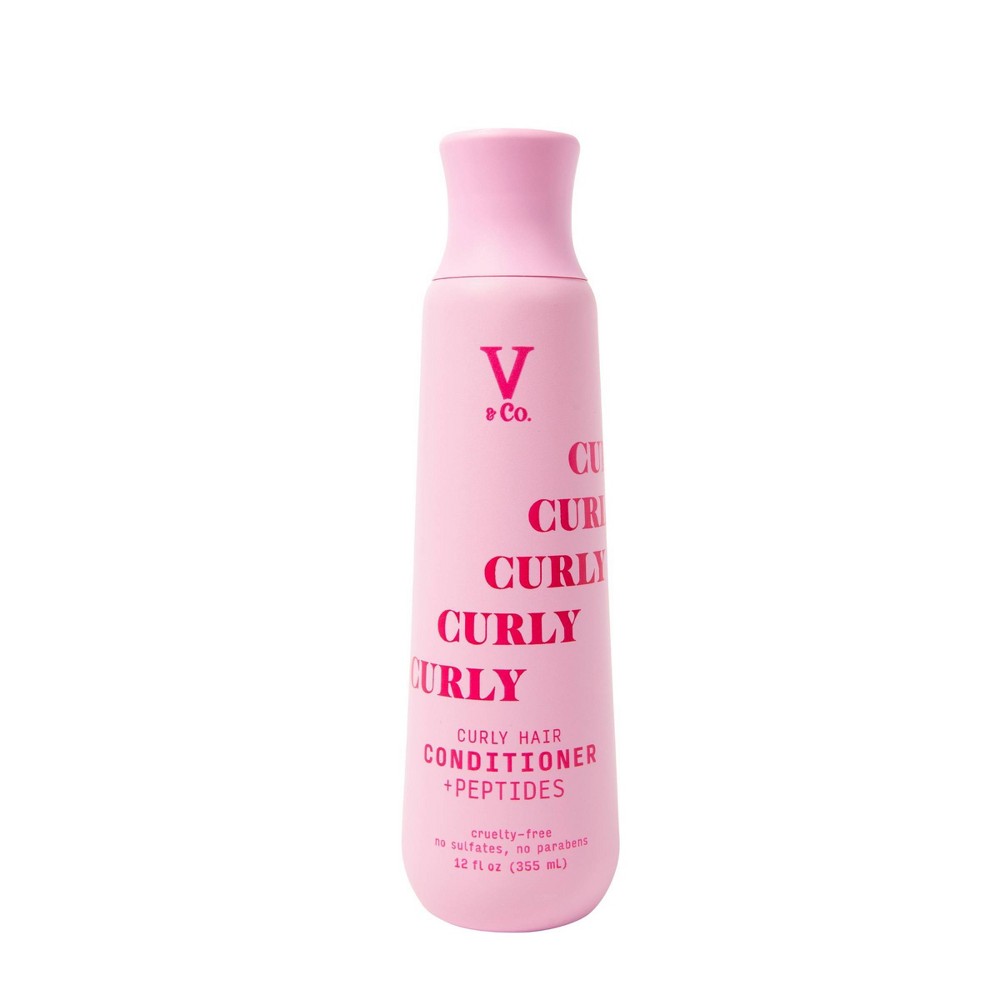 Photos - Hair Product V&Co. Beauty Curly Hair + Peptide Conditioner - 12oz
