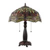 Chloe Lighting EMPRESS Tiffany-style 2 Light Dragonfly Table Lamp 16Inch Shade - 3 of 4
