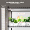 VEVOR DIY Plant Stand with Grow Light, 6-Tier Large Tall Plant Shelf with 192W 5000K Full Spectrum Grow Lights, Indoor Grow Light Shelf, Black - 4 of 4