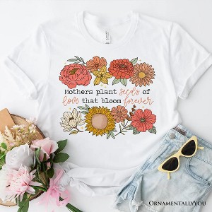 Seeds of Love Mama Floral T-Shirt, White, Natural and Black Retro Tee for Sentimental Mothers| OrnamentallyYou - 1 of 4
