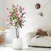 Artificial Bougainvillea with Flowers and Leaves in Pot, Lifelike Artificial Tree for Home Office Indoor Outdoor Decoration - 3 of 4