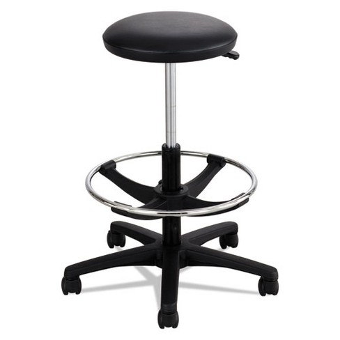 Safco Extended-Height Lab Stool, Backless, Supports Up to 250 lb, 22" to 32" Seat Height, Black - image 1 of 1