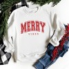 Simply Sage Market Women's Graphic Sweatshirt Merry Vibes Varsity Thick Outline - 3 of 4