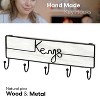 LunaLulinlk Wall Mounted Key Hooks Holder Entryway Wooden Keys Hanger Organizer White - 2 of 4