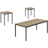 Monarch Specialties Table Set 3pcs Set Coffee End Black Metal Dark Taupe Laminate Contemporary Modern - image 2 of 4