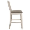 Kumasinova Nutmeg&Country Cream Bar Stools Set of 2,Counter Stools with Slatted Back,Solid Hardwood Counter Height Bar Stools for Kitchen Island - 3 of 4